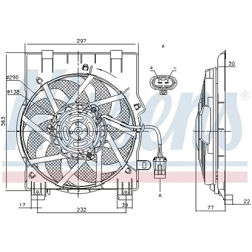 Ventilátor chladenia motora NISSENS 85197 - obr. 5