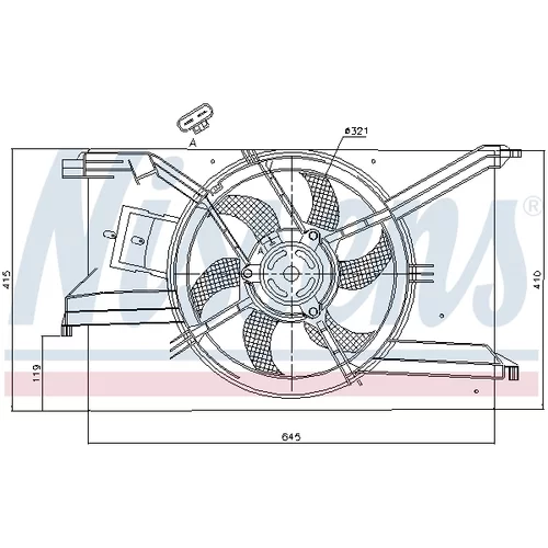 Ventilátor chladenia motora NISSENS 85243 - obr. 5