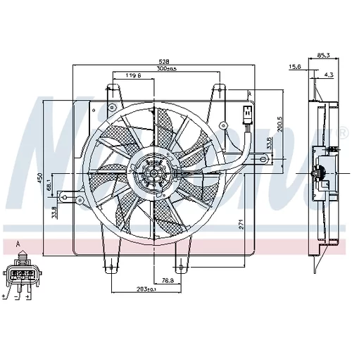 Ventilátor chladenia motora NISSENS 85289 - obr. 6