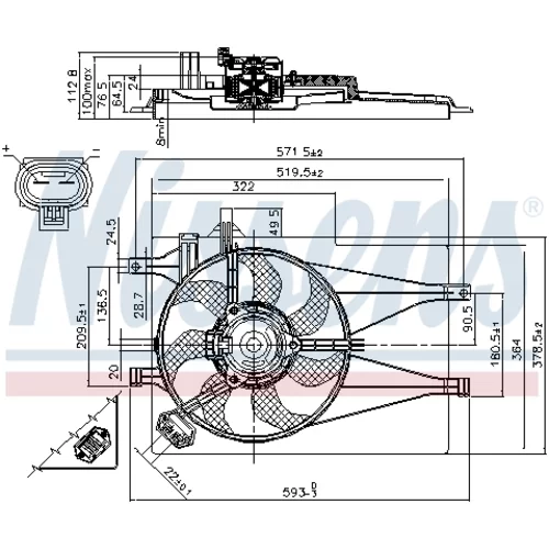 Ventilátor chladenia motora NISSENS 85435 - obr. 5