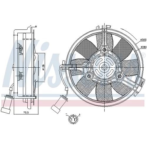 Ventilátor chladenia motora NISSENS 85546 - obr. 5