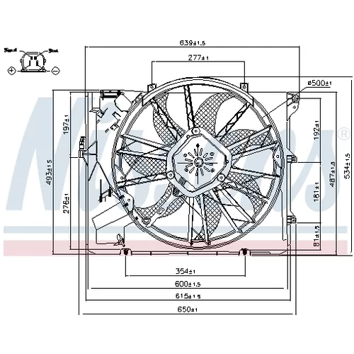 Ventilátor chladenia motora NISSENS 85633