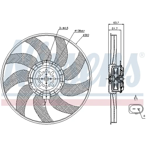 Ventilátor chladenia motora NISSENS 85728 - obr. 6