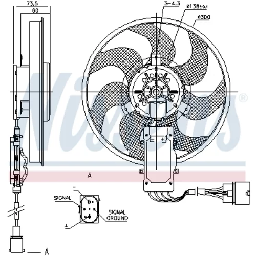 Ventilátor chladenia motora NISSENS 85730