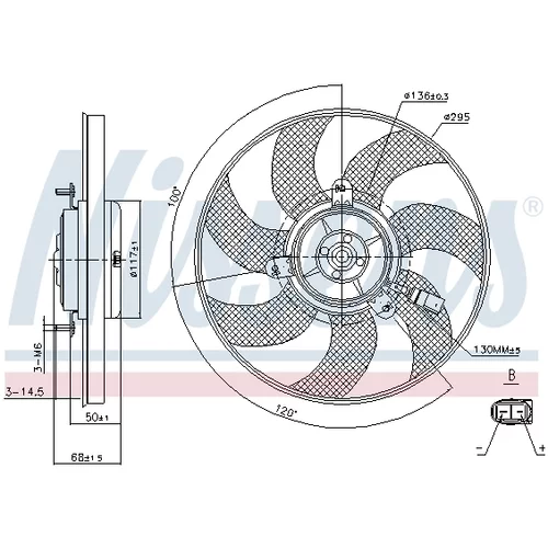 Ventilátor chladenia motora NISSENS 85733 - obr. 5