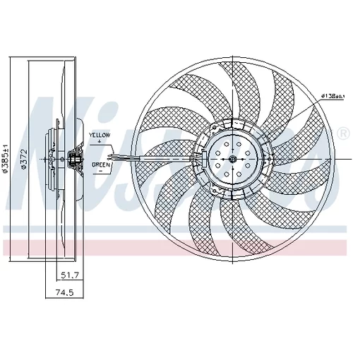 Ventilátor chladenia motora NISSENS 85743 - obr. 4