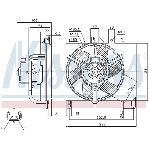 Ventilátor chladenia motora NISSENS 85765 - obr. 5