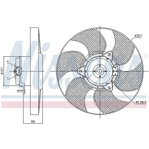 Ventilátor chladenia motora NISSENS 85900 - obr. 5