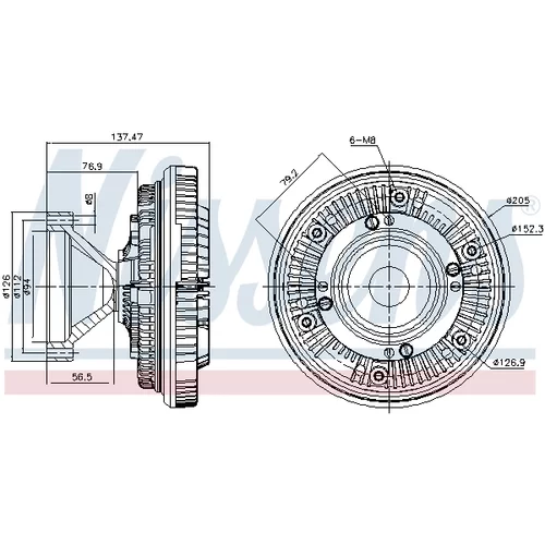 Spojka ventilátora chladenia 86191 /NISSENS/ - obr. 4