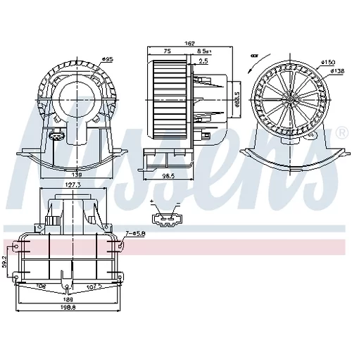 Vnútorný ventilátor NISSENS 87033 - obr. 5