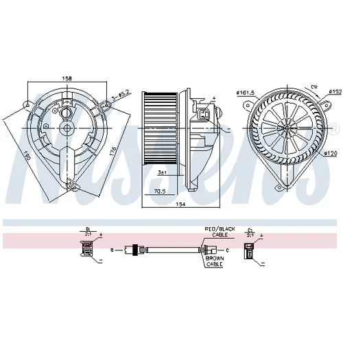 Vnútorný ventilátor NISSENS 87052 - obr. 5