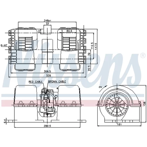 Vnútorný ventilátor NISSENS 87133 - obr. 5