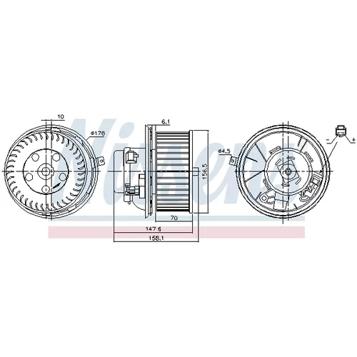 Vnútorný ventilátor NISSENS 87187 - obr. 5