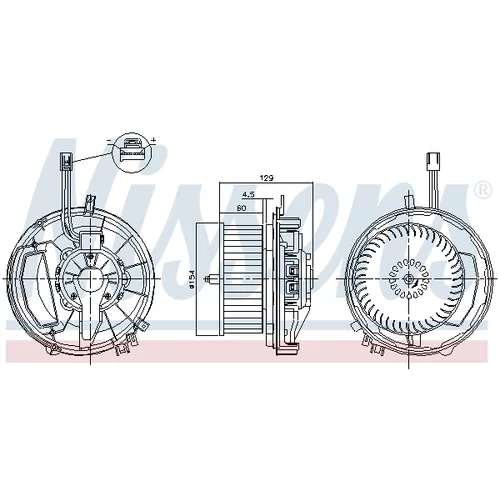 Vnútorný ventilátor NISSENS 87256 - obr. 4