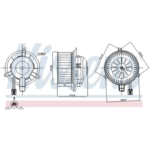 Vnútorný ventilátor NISSENS 87346 - obr. 5