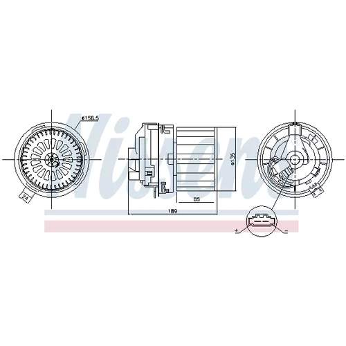 Vnútorný ventilátor NISSENS 87358 - obr. 5