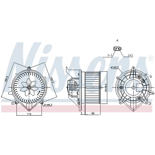 Vnútorný ventilátor NISSENS 87433 - obr. 4