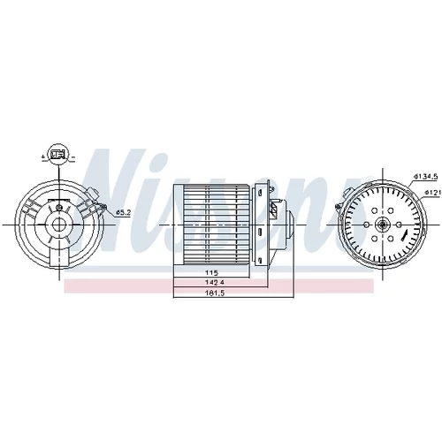 Vnútorný ventilátor NISSENS 87530 - obr. 5