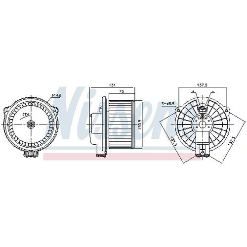 Vnútorný ventilátor NISSENS 87717