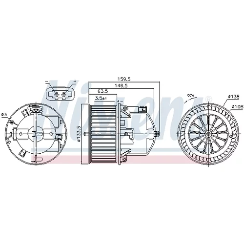 Vnútorný ventilátor NISSENS 87761 - obr. 5