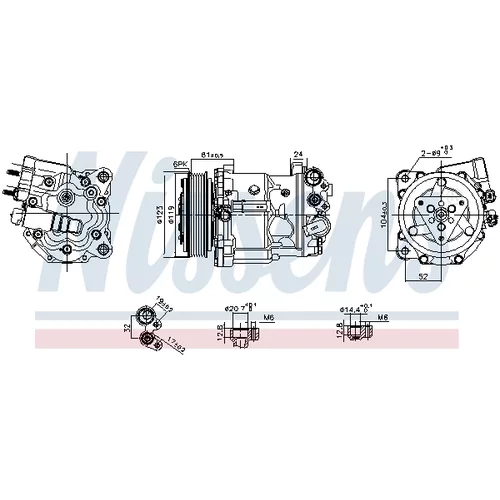 Kompresor klimatizácie 89398 /NISSENS/ - obr. 8