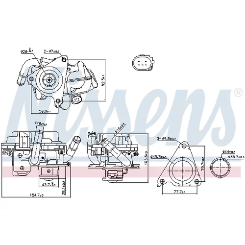 EGR ventil NISSENS 98379