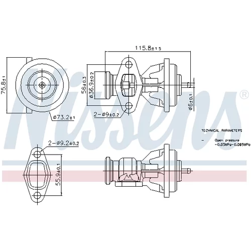 EGR ventil NISSENS 98439