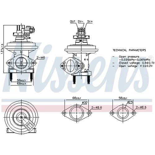 EGR ventil NISSENS 98480