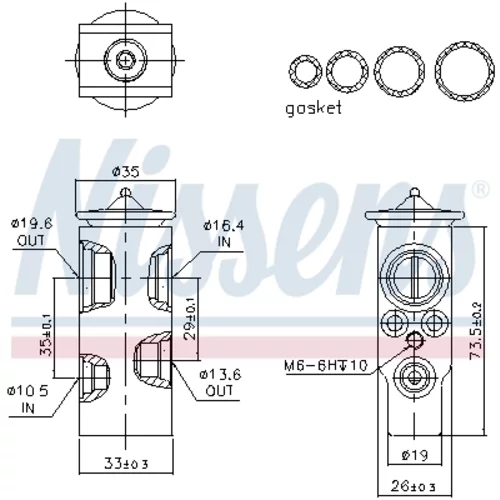 Expanzný ventil klimatizácie 999350 /NISSENS/ - obr. 5