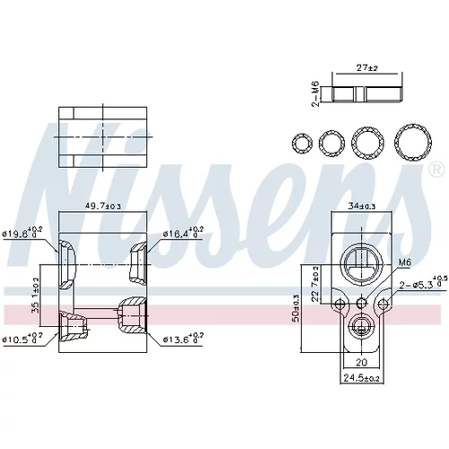 Expanzný ventil klimatizácie NISSENS 999356 - obr. 5
