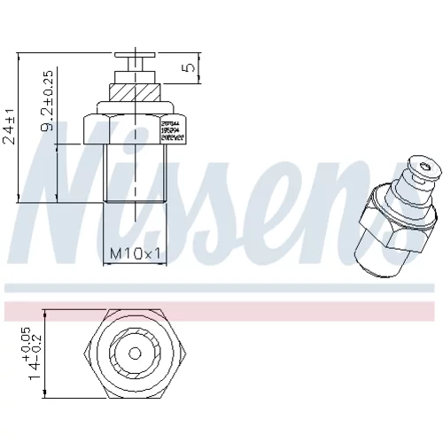 Snímač teploty chladiacej kvapaliny NISSENS 207044 - obr. 5