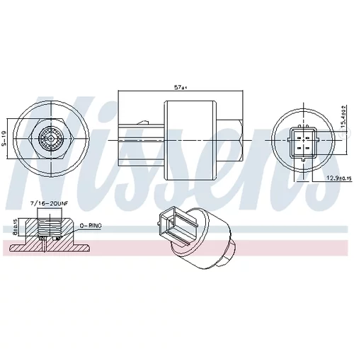 Tlakový spínač klimatizácie NISSENS 301020 - obr. 4