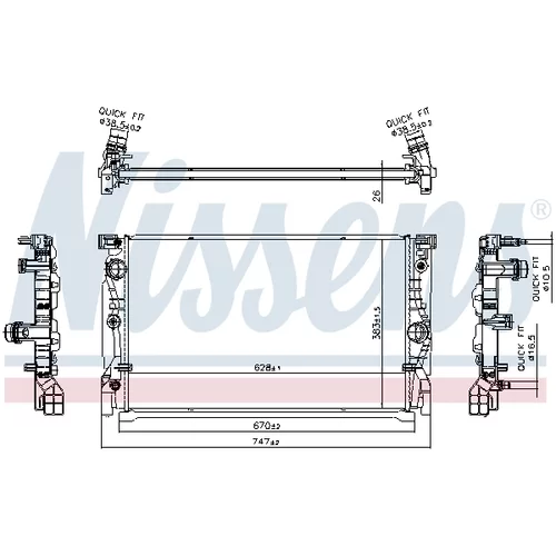 Chladič motora 606230 /NISSENS/