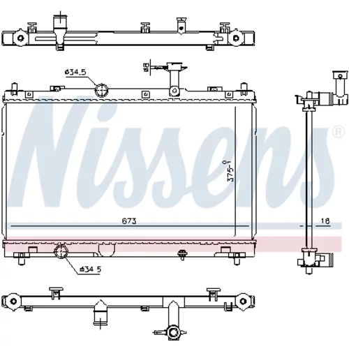 Chladič motora NISSENS 606736 - obr. 4