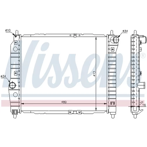 Chladič motora 61636 /NISSENS/ - obr. 4