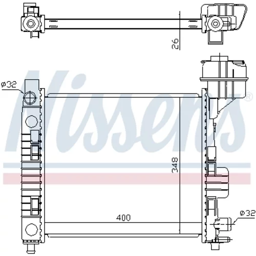 Chladič motora NISSENS 62663 - obr. 4