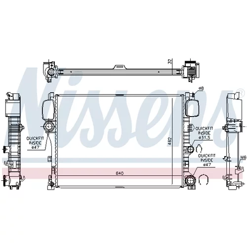 Chladič motora NISSENS 627025 - obr. 5