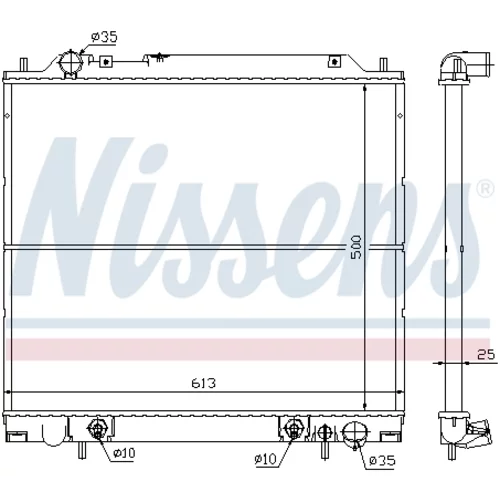 Chladič motora NISSENS 62855 - obr. 5