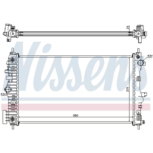 Chladič motora NISSENS 630715 - obr. 4