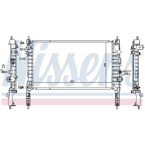 Chladič motora NISSENS 630774 - obr. 5