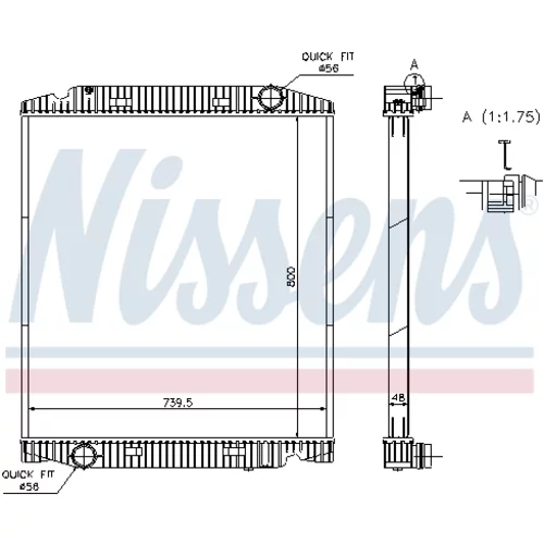 Chladič motora NISSENS 63330A