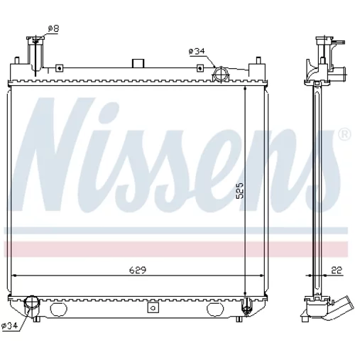 Chladič motora NISSENS 64858A - obr. 4