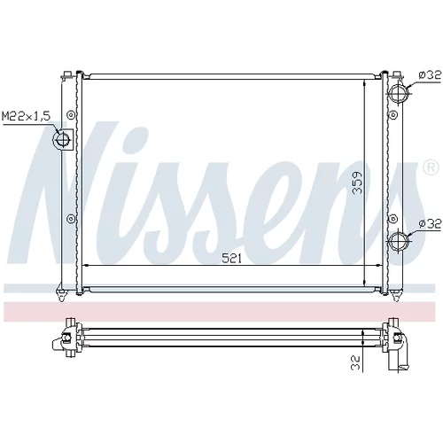 Chladič motora NISSENS 652511 - obr. 4