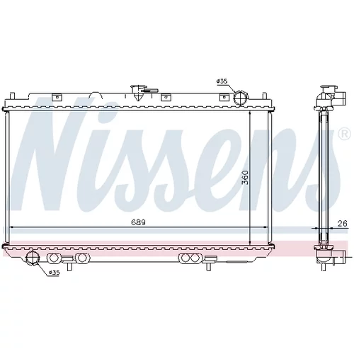 Chladič motora NISSENS 67349A - obr. 5