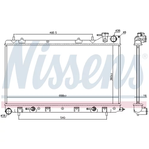 Chladič motora NISSENS 67747 - obr. 4