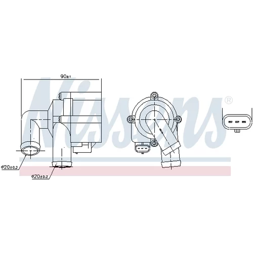 Vodné čerpadlo, chladenie motora NISSENS 831072 - obr. 6