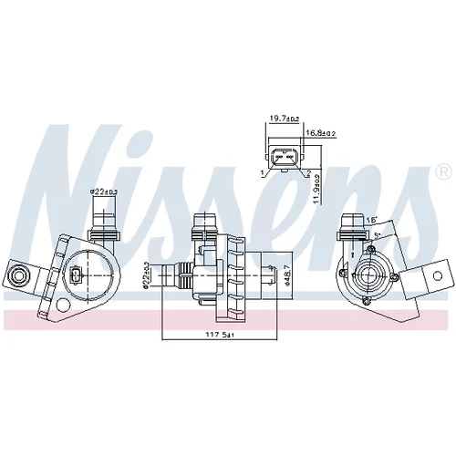 Vodné čerpadlo, chladenie motora NISSENS 831115 - obr. 5
