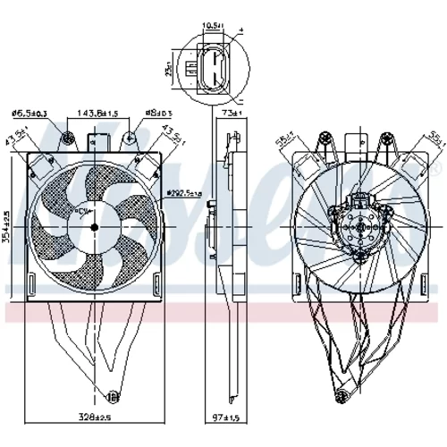 Ventilátor chladenia motora NISSENS 850066 - obr. 5