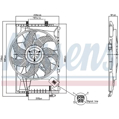 Ventilátor chladenia motora NISSENS 850078 - obr. 5