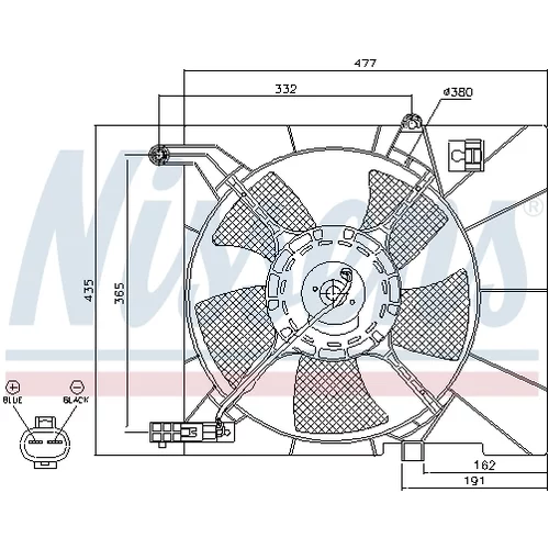 Ventilátor chladenia motora NISSENS 85063 - obr. 5